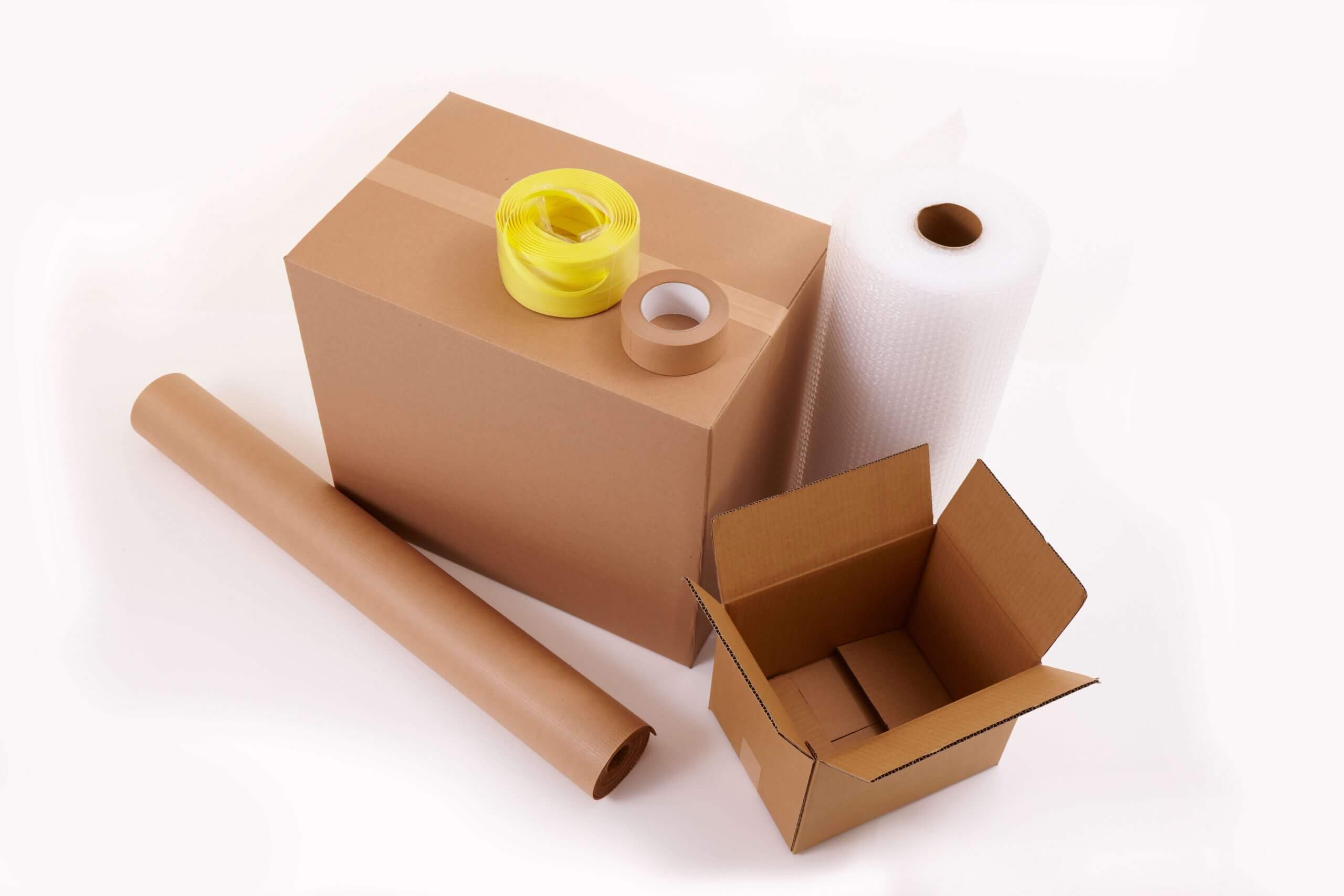 packing supplies box and tape