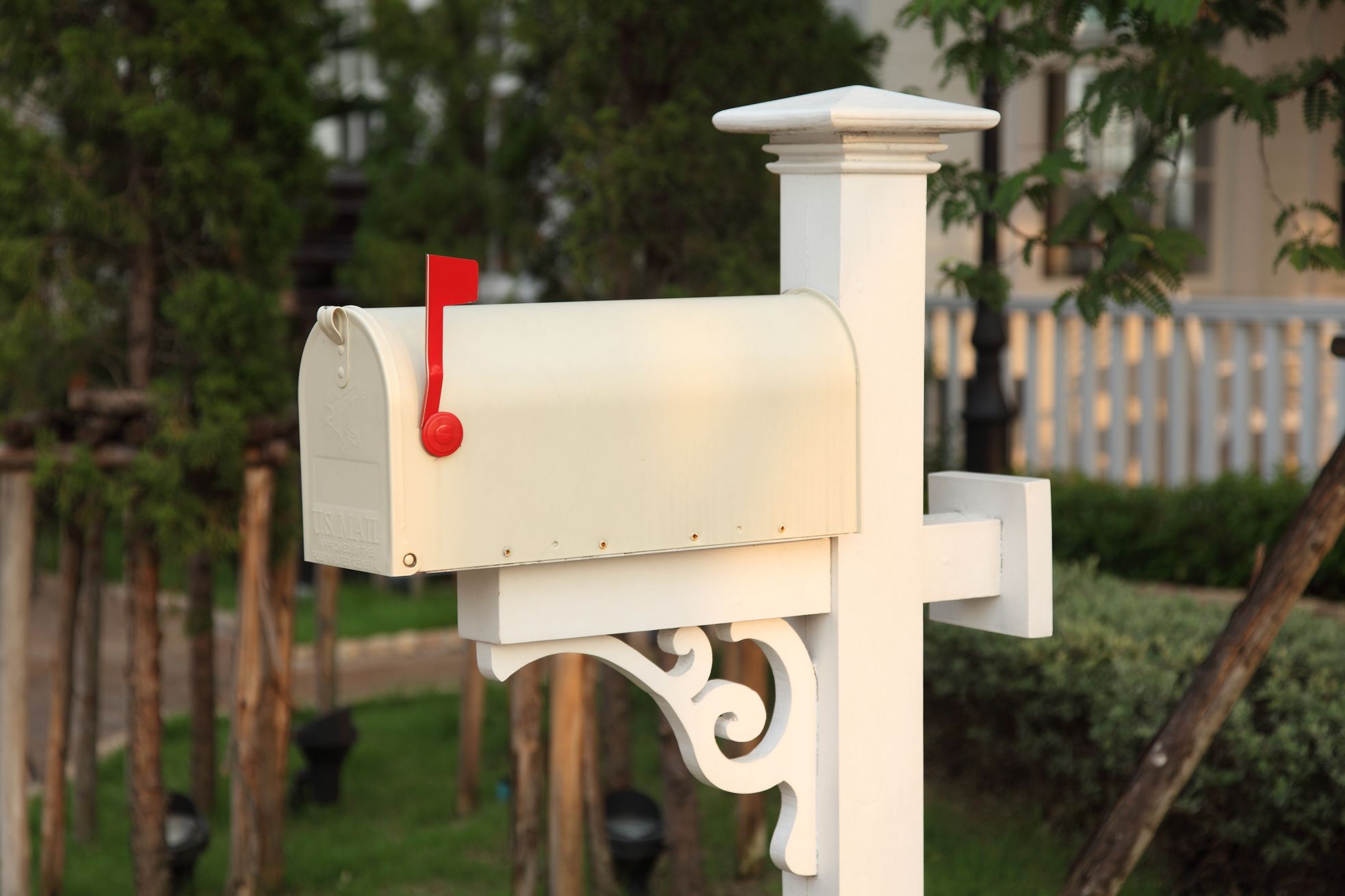 Mailbox in front of the house