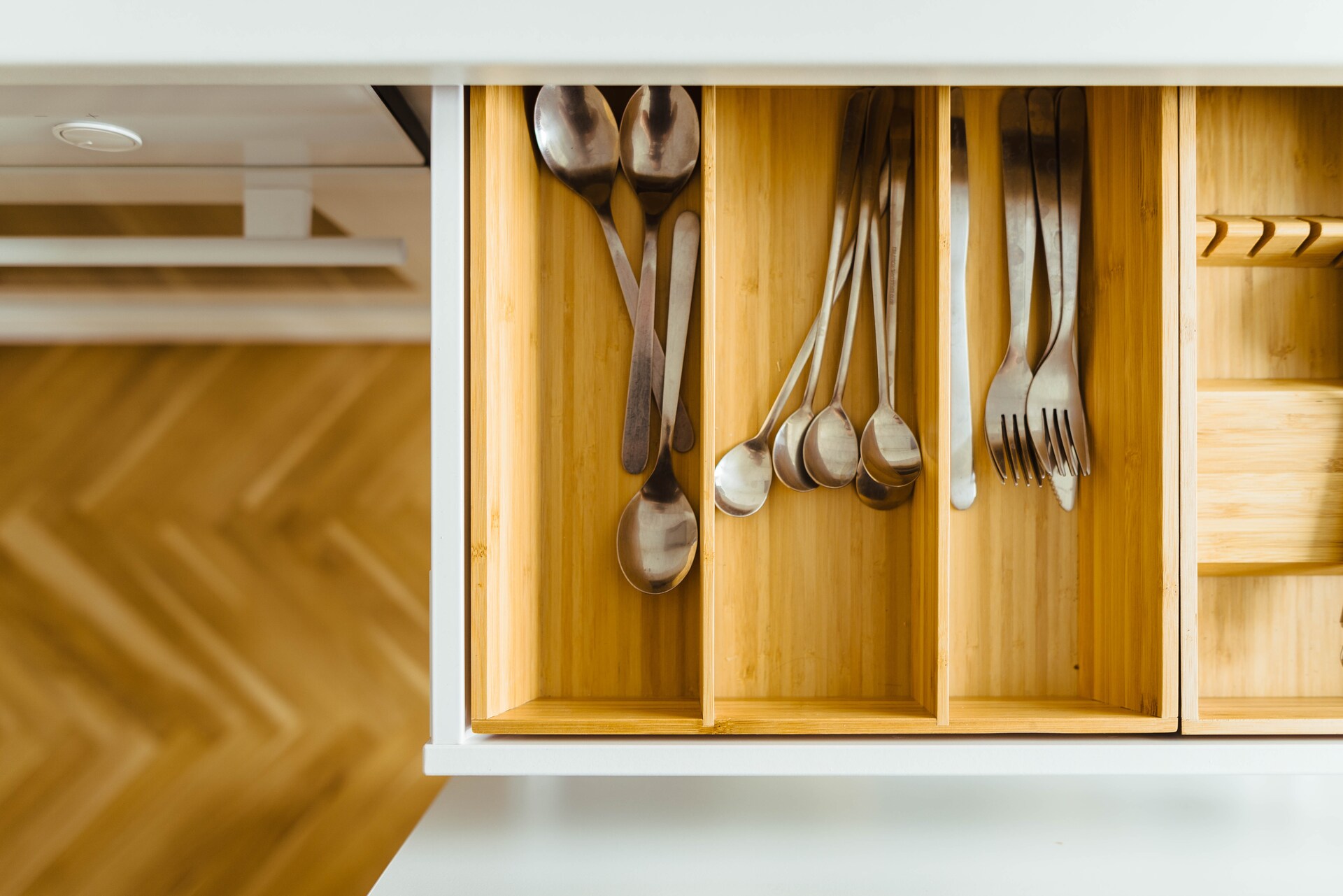 utensils in a drawer