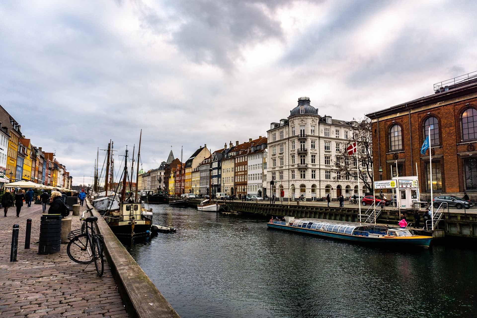 Danish city on a cloudy day