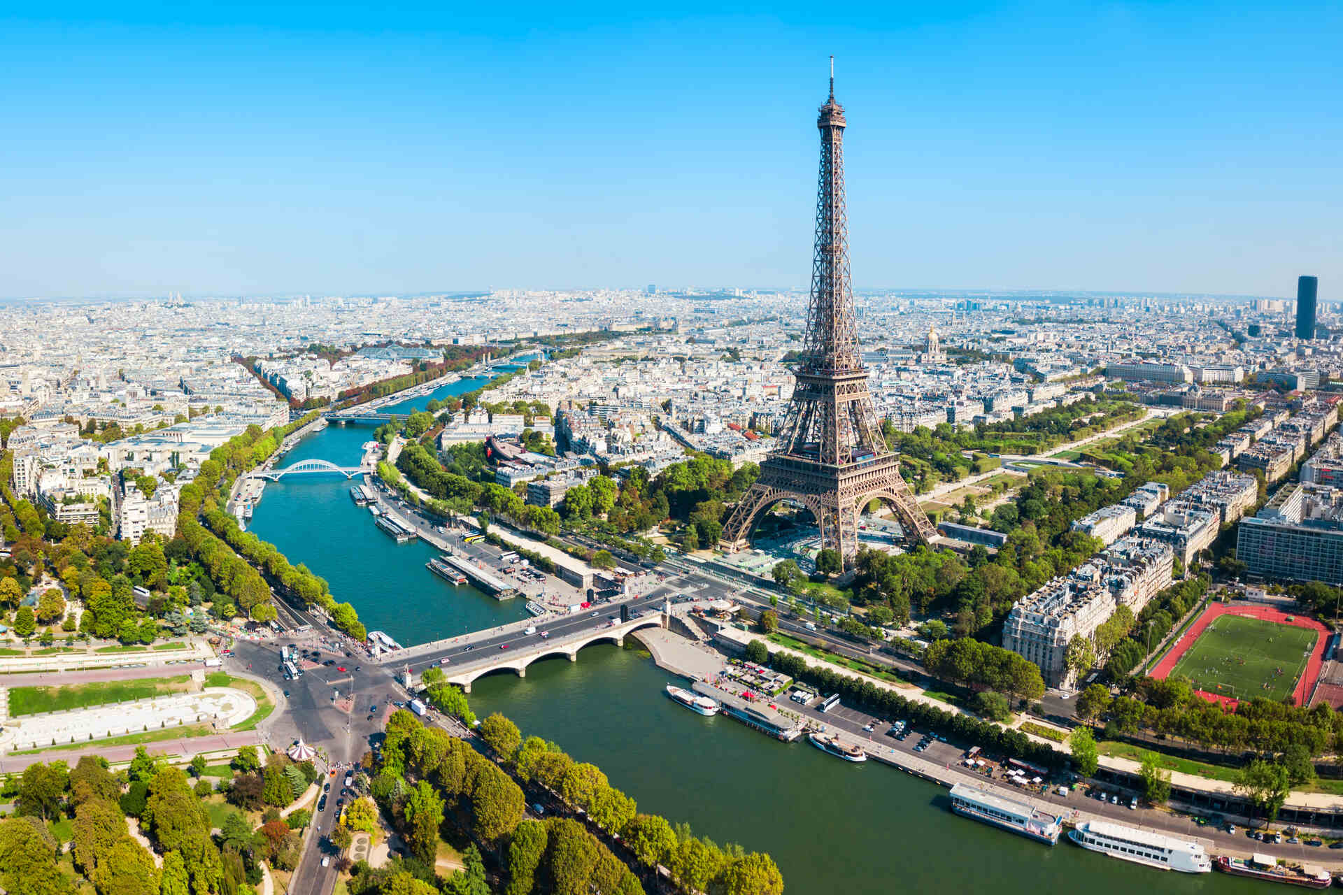 Panorama of Paris with Eiffel Tower