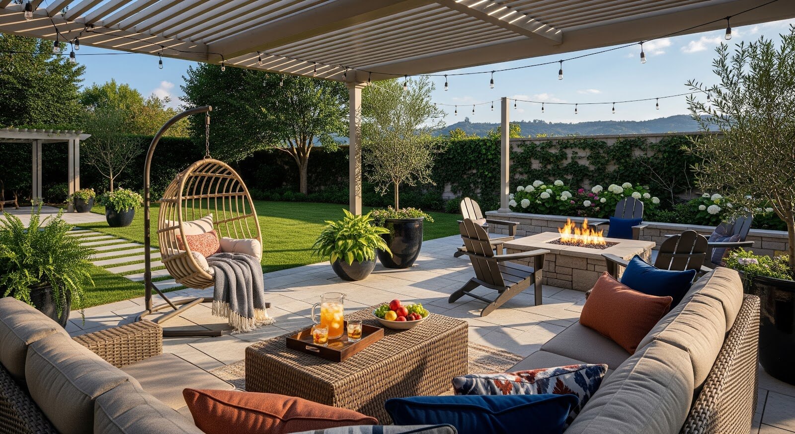 outdoor living set up